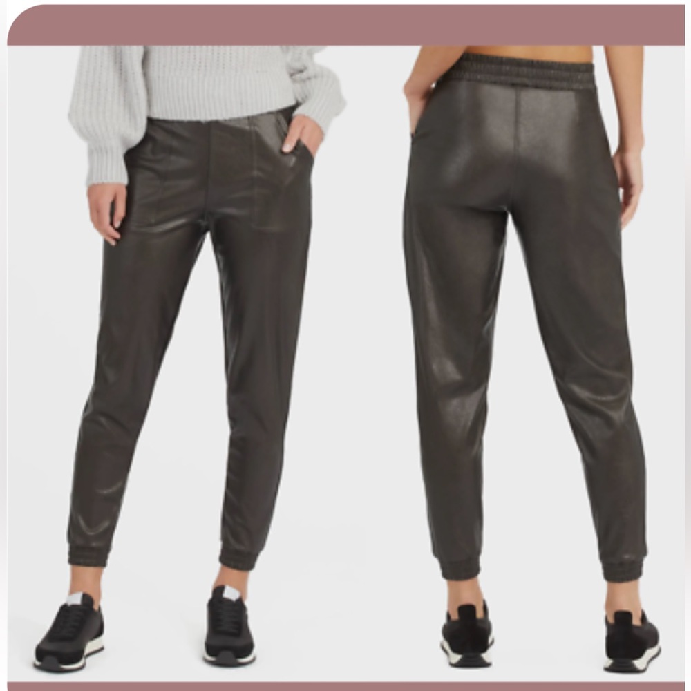SPANX Faux-Leather Joggers